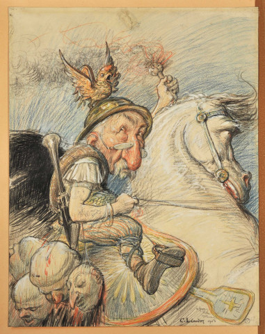 CHARLES LÉANDRE (1862-1934) CARICATURE OF ÉMILE COMBES, 1903